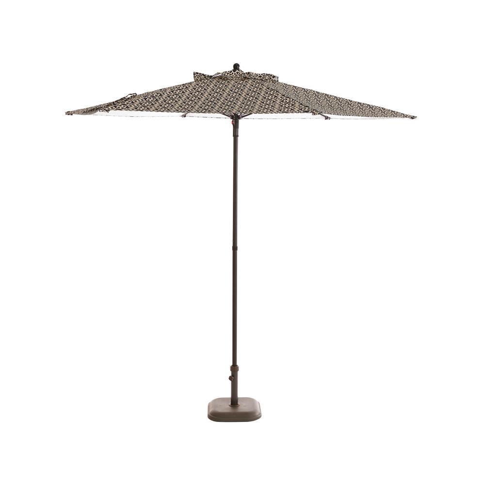 Hampton Bay 9 Ft Aluminum Patio Umbrella In Charleston With Tilt 7 5 Ft Steel Patio Umbrella In Jasper Trellis