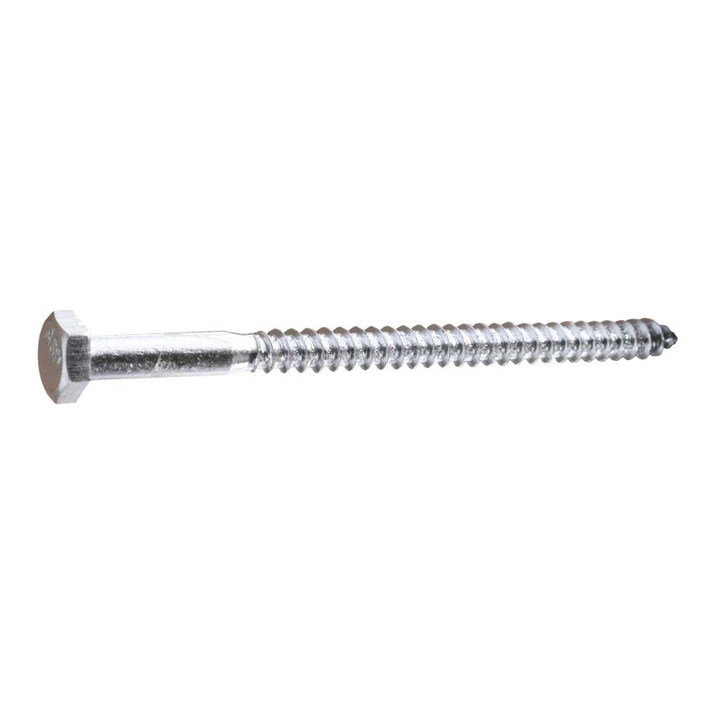 Everbilt 1 4 In X 4 In Hex Zinc Plated Lag Screw 50 Pack 801380