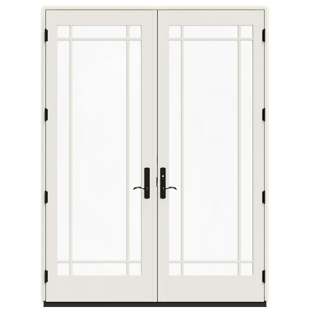 JELD WEN 72 In X 96 In W 4500 White Prehung Right Hand Inswing French