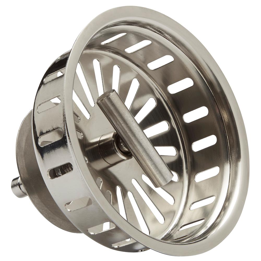 Glacier Bay Stainless Steel Basket Strainer And Spin Lock Strainer In