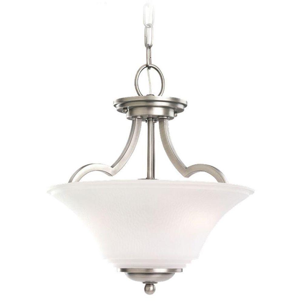 Sea Gull Lighting Somerton Light Antique Brushed Nickel Semi Flush