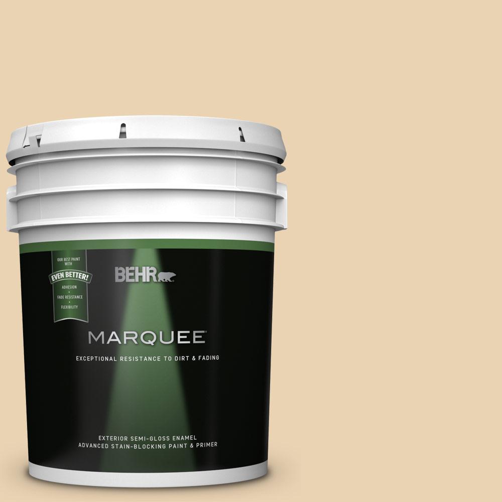 BEHR MARQUEE 5 Gal S300 2 Powdered Gold Semi Gloss Enamel Exterior