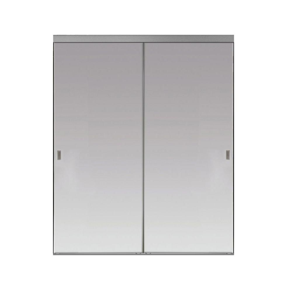 Truporte 60 In X 80 In Trident Silver Oak Mdf Sliding Door