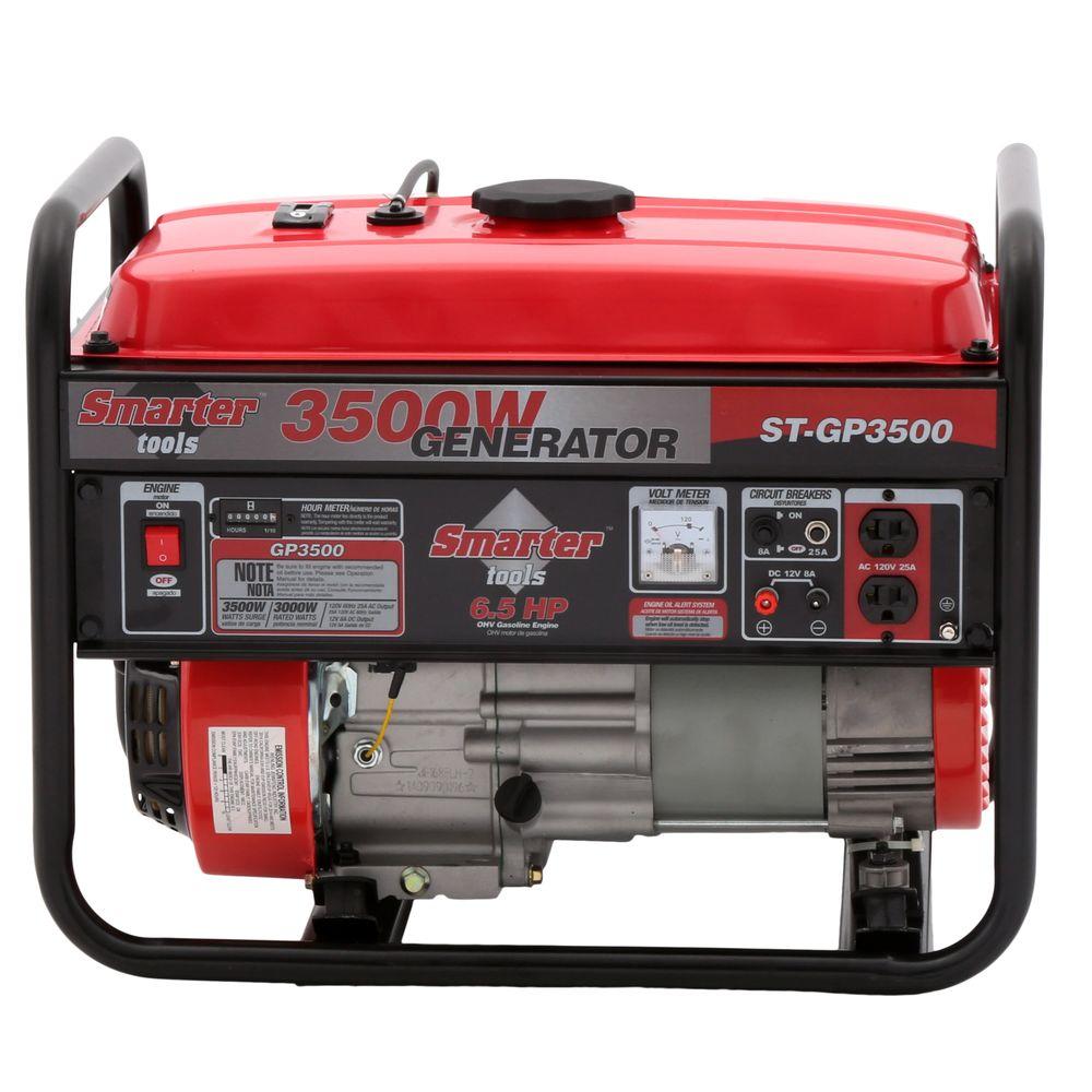 Smarter Tools 3 500 Watt Gasoline Powered Portable Generator STGP 3500