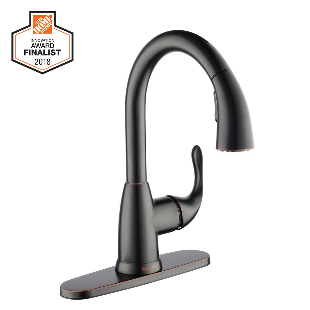 Glacier Bay Dylan Single Handle Pull Down Sprayer Kitchen Faucet In