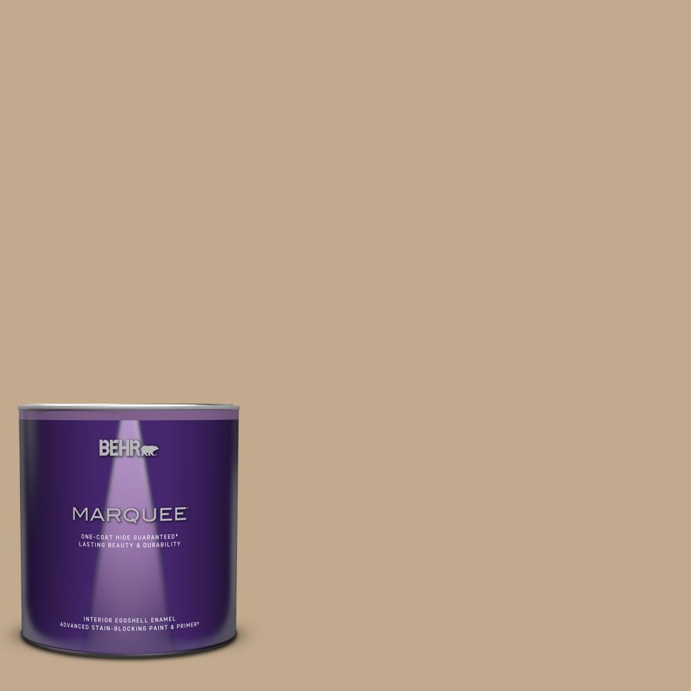 BEHR MARQUEE 1 Qt BXC 07 Palomino Tan Eggshell Enamel Interior Paint