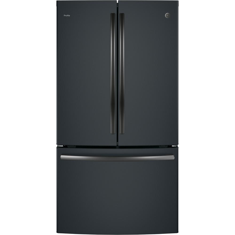 Ge Profile Cu Ft French Door Refrigerator In Black Slate