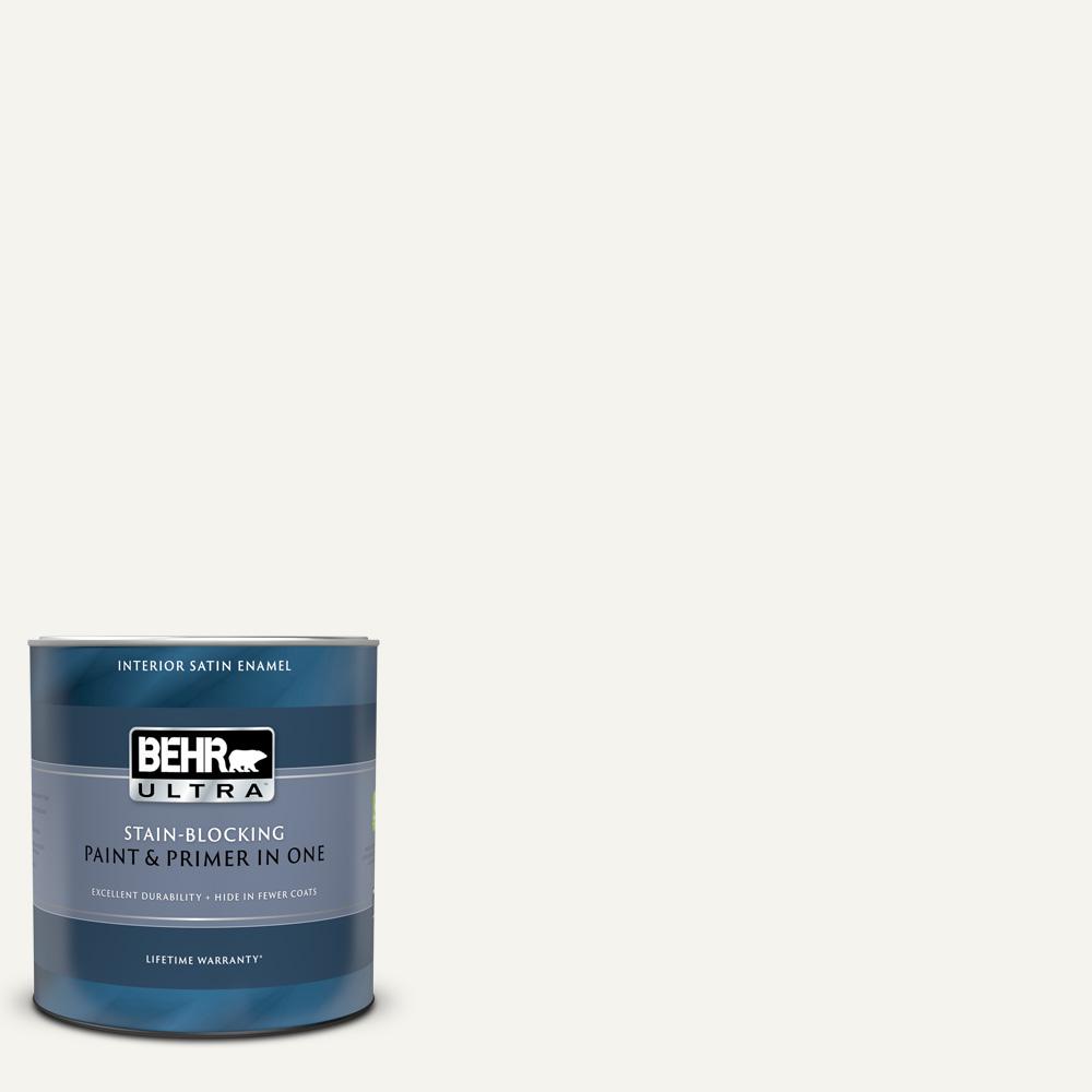 Behr Ultra Qt Polar Bear Satin Enamel Interior Paint And Primer