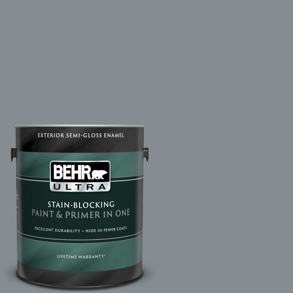 Behr Ultra Gal Pmd Ancient Pewter Semi Gloss Enamel Exterior