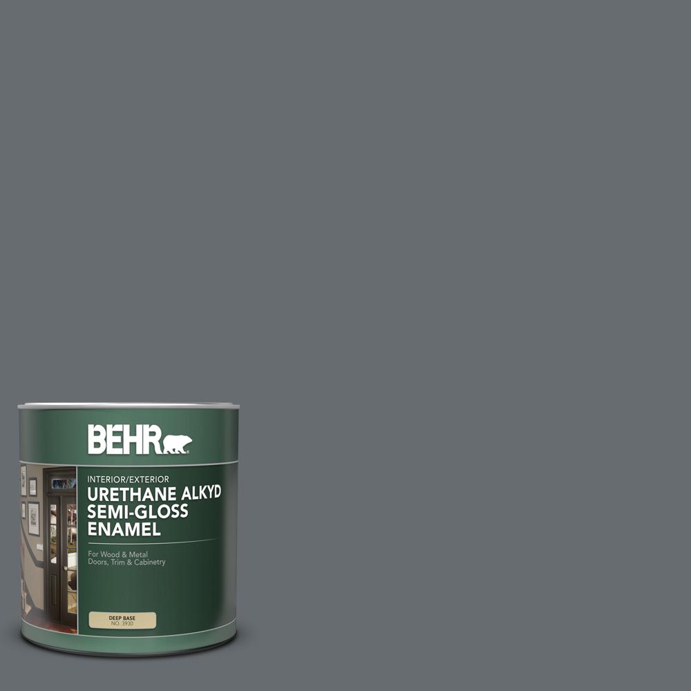 BEHR 1 Qt 770F 5 Dark Ash Semi Gloss Enamel Urethane Alkyd Interior