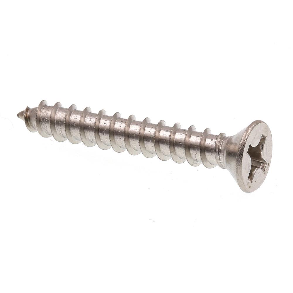 12 X 1 1 2 In Grade 18 8 Stainless Steel Self Tapping Flat Head