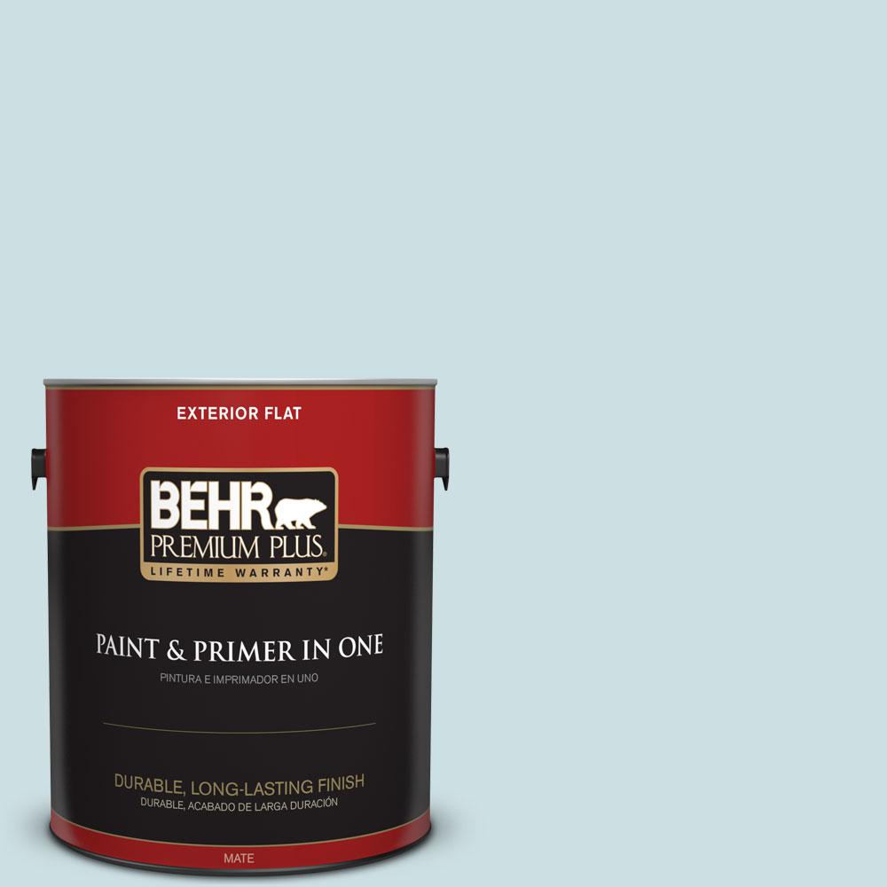 BEHR Premium Plus 1 Gal S450 1 Beach Foam Flat Exterior Paint 405001