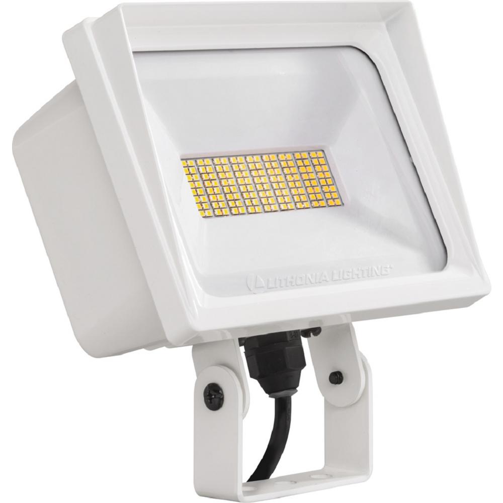 Lithonia Lighting QTE 66 Watt White Outdoor Integrated LED Flood Light