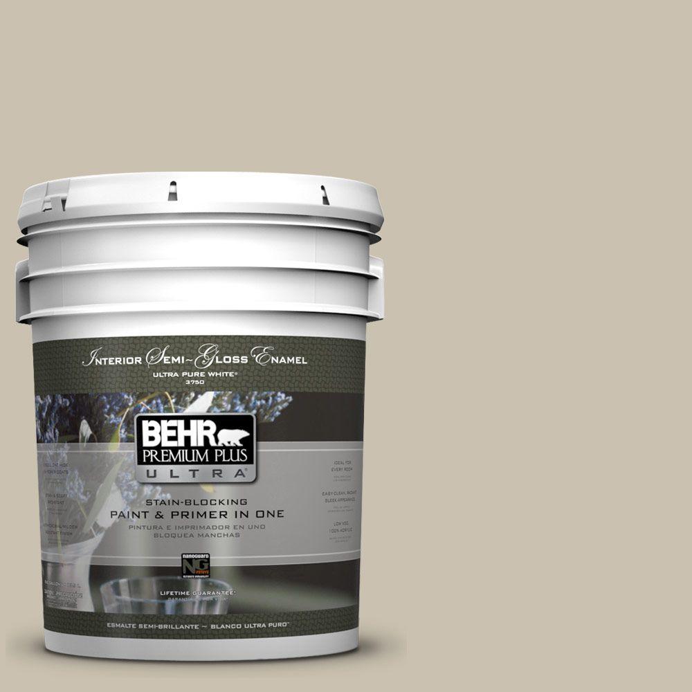 Behr Premium Plus Ultra Gal Ul Washed Khaki Semi Gloss Enamel