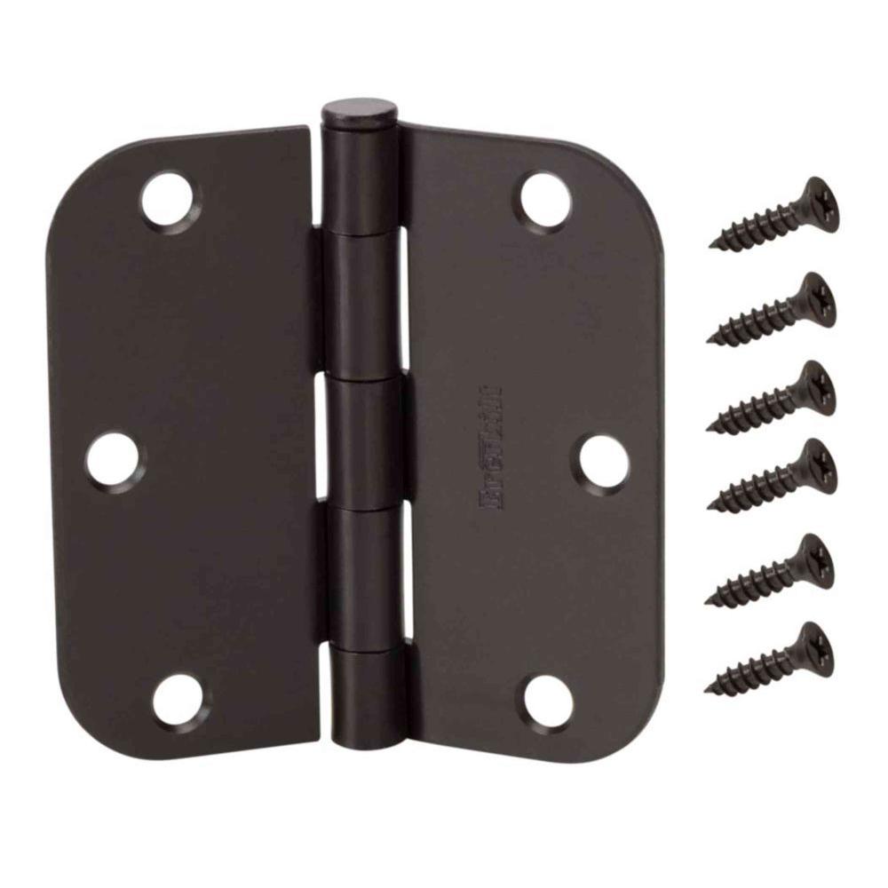 Everbilt 3 1 2 In X 5 8 In Oil Rubbed Bronze Radius Door Hinge 20794