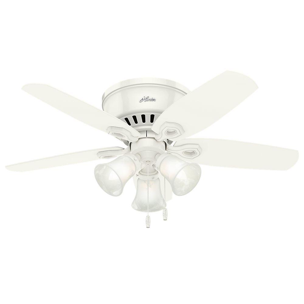 Littleton 42 In Led Indoor White Ceiling Fan With Light Kit