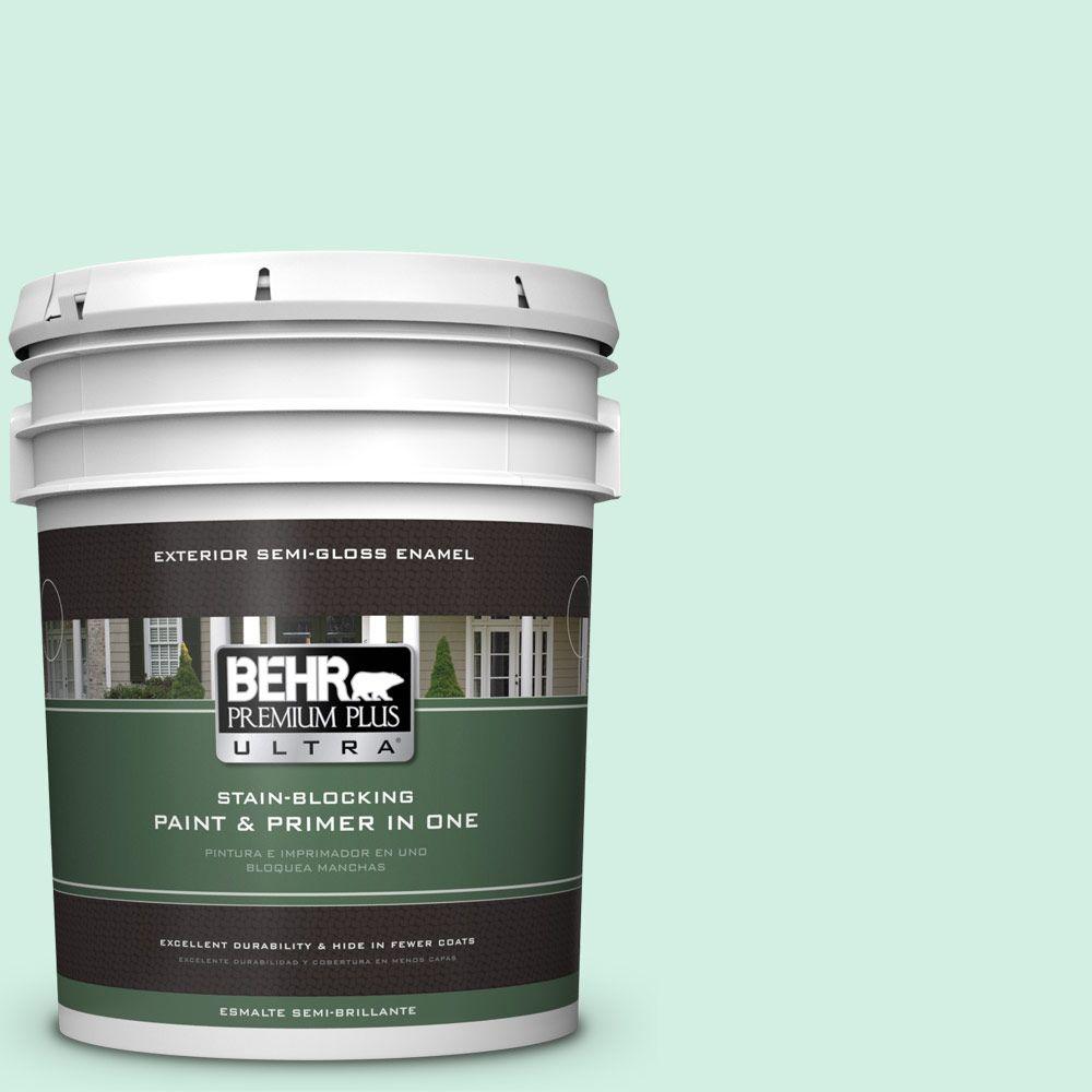 BEHR Premium Plus Ultra 5 Gal P420 1 Spring Frost Semi Gloss Enamel