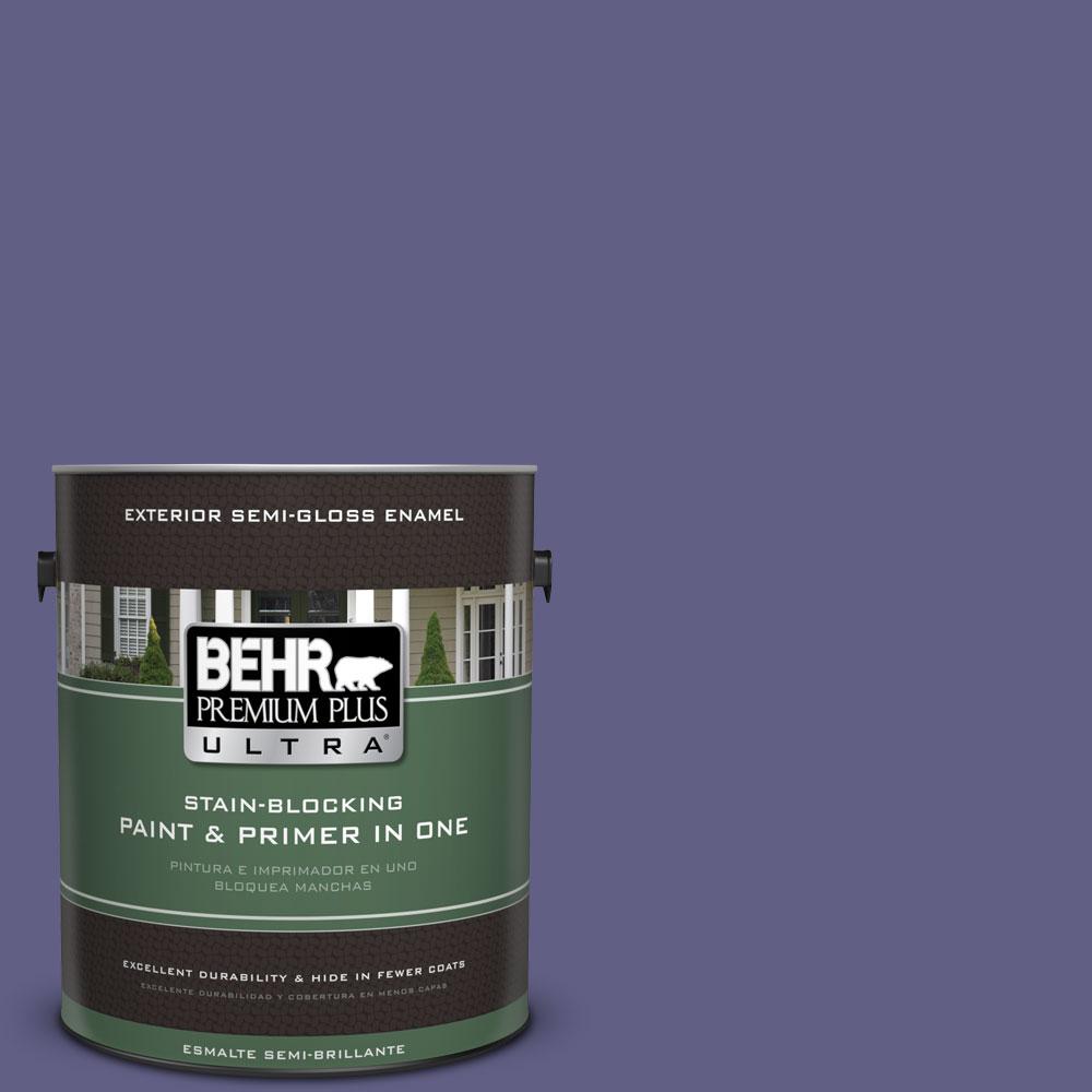 BEHR Premium Plus Ultra 1 Gal P570 7 Proper Purple Semi Gloss Enamel