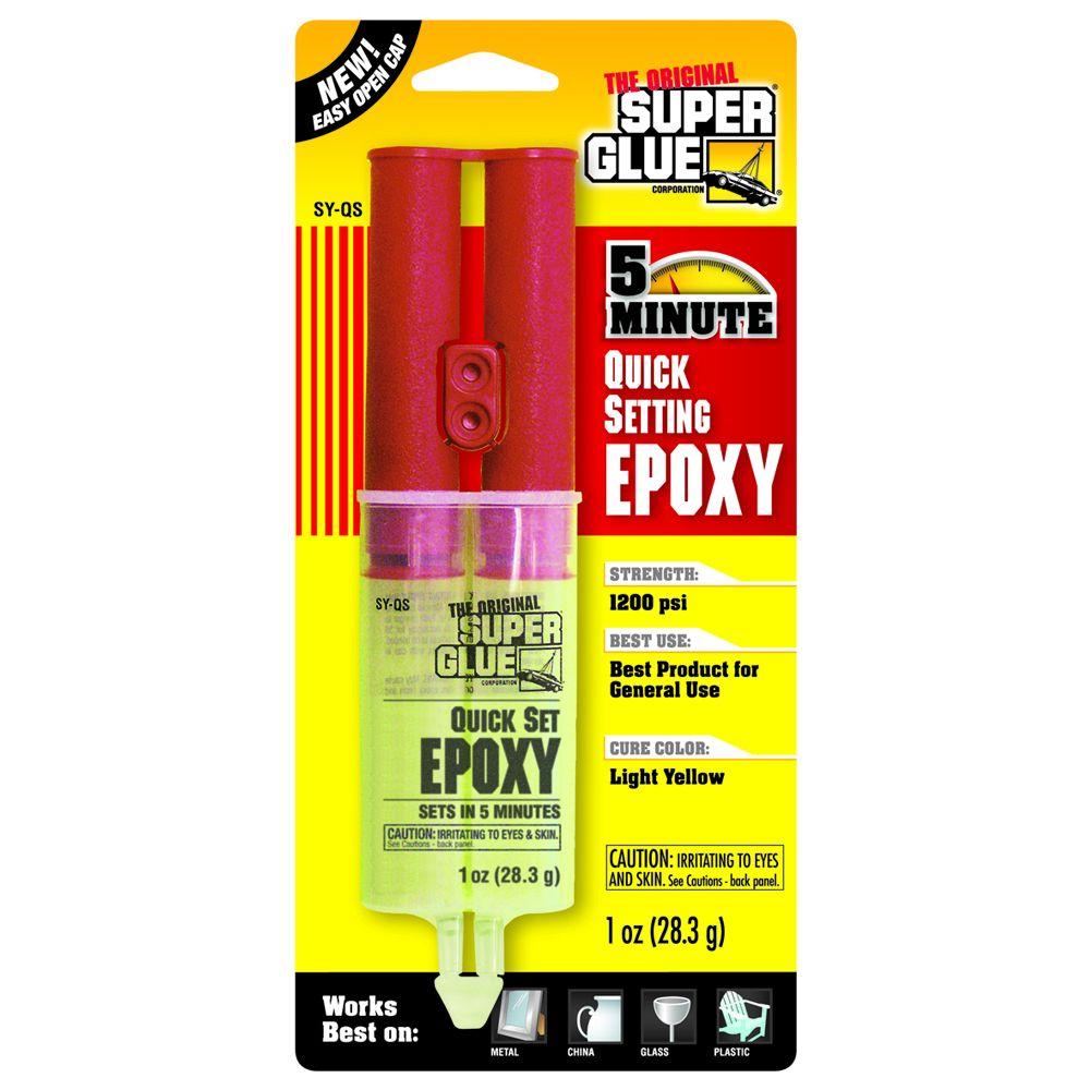 Super Glue Oz Quick Setting Epoxy Pack Sy Qs The Home Depot