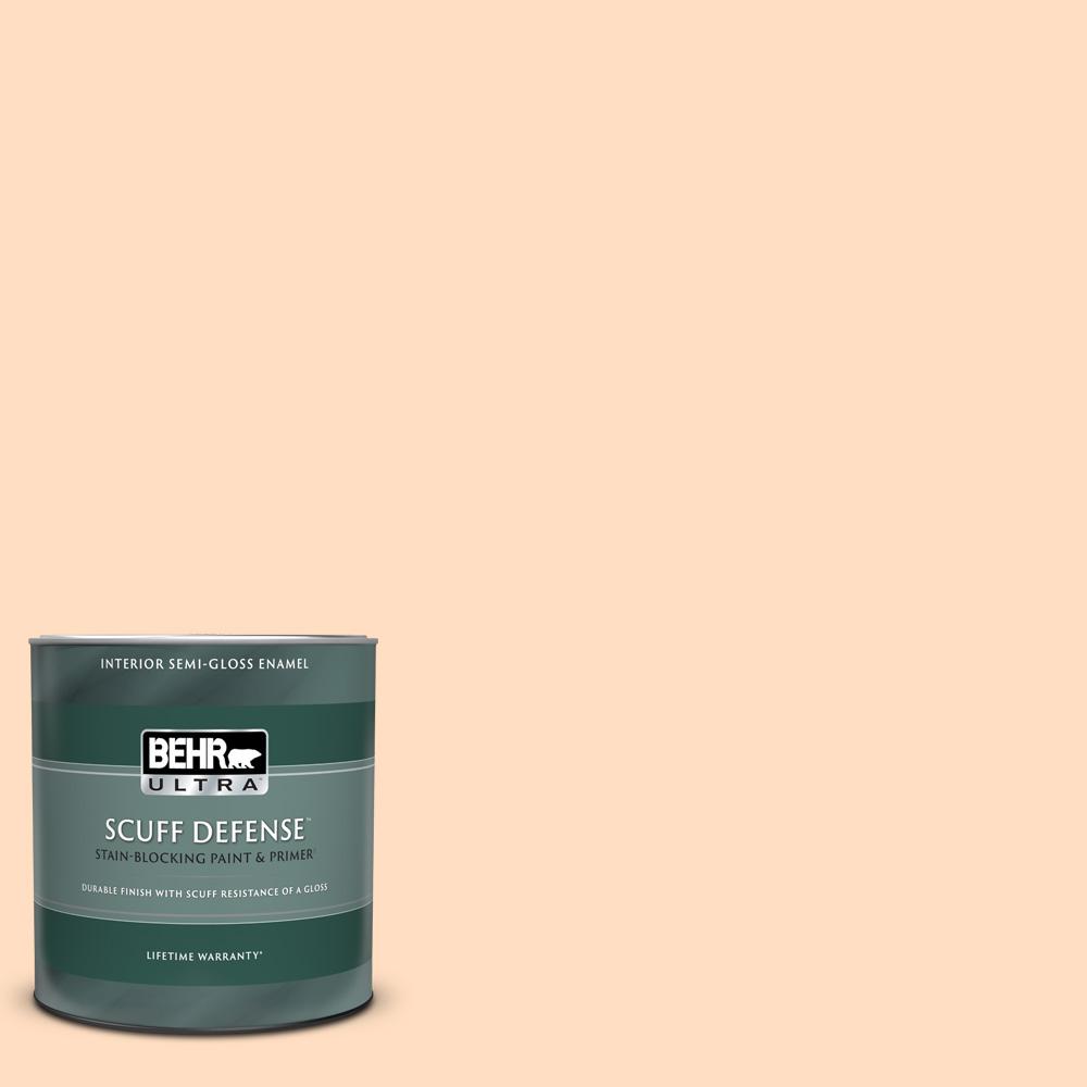 BEHR ULTRA 1 Qt 270A 1 Peach Fade Extra Durable Semi Gloss Enamel