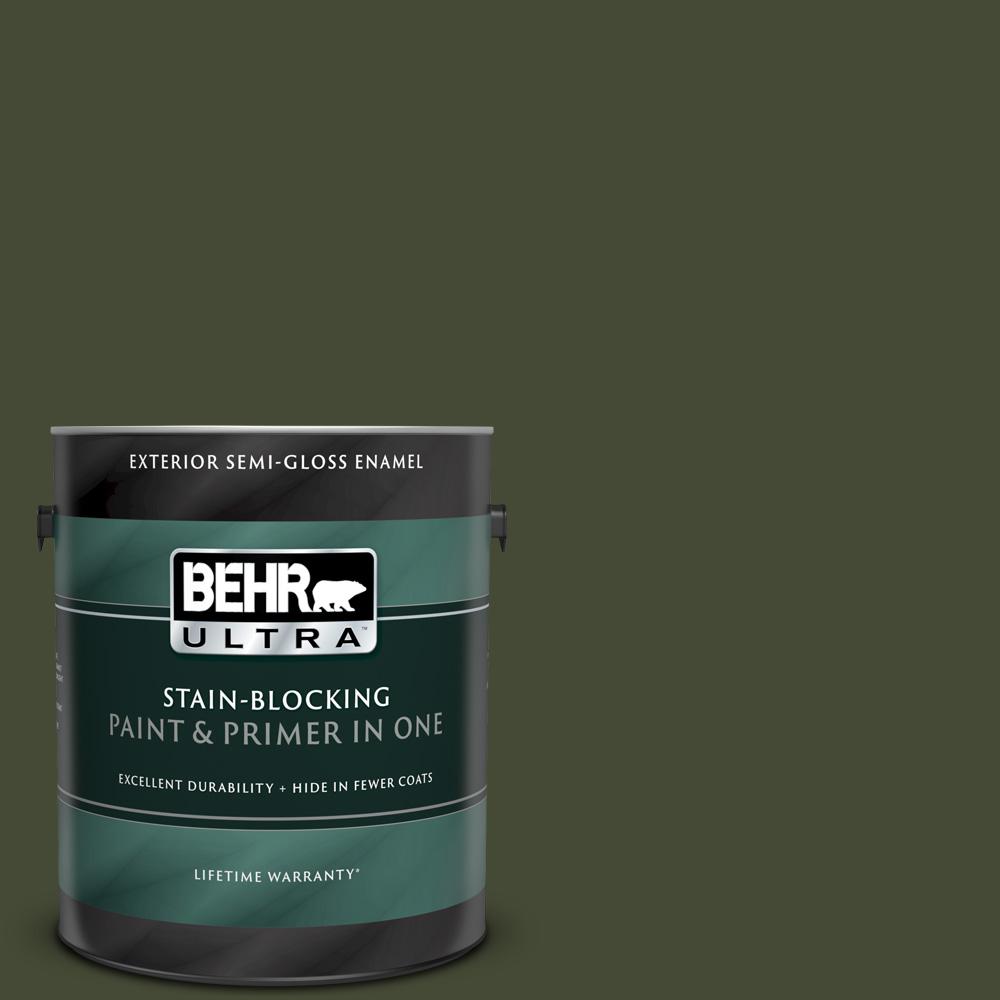 Behr Ultra Gal Bxc Deep Forest Semi Gloss Enamel Exterior Paint