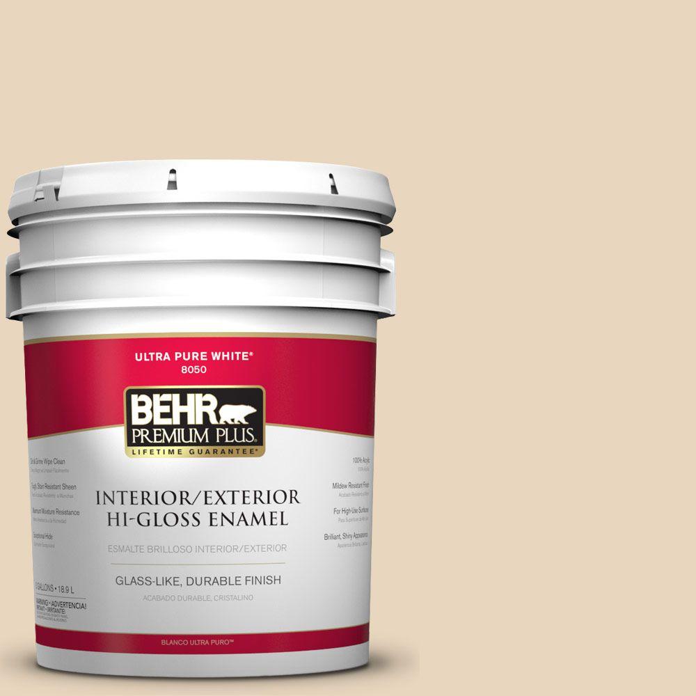 Behr Premium Plus Gal N Writer S Parchment Hi Gloss Enamel