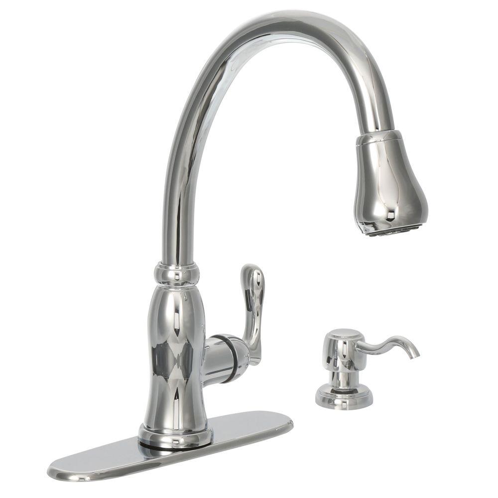 Glacier Bay Pavilion Single Handle Pull Down Kitchen Faucet With