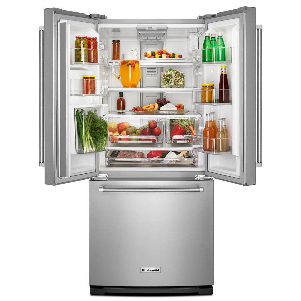 Kitchenaid 20 Cu Ft French Door Refrigerator In Stainless Steel