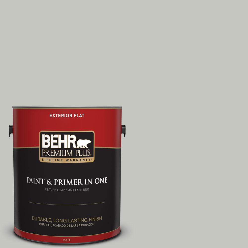 BEHR Premium Plus 1 Gal PPF 29 Traditional Gray Flat Exterior Paint