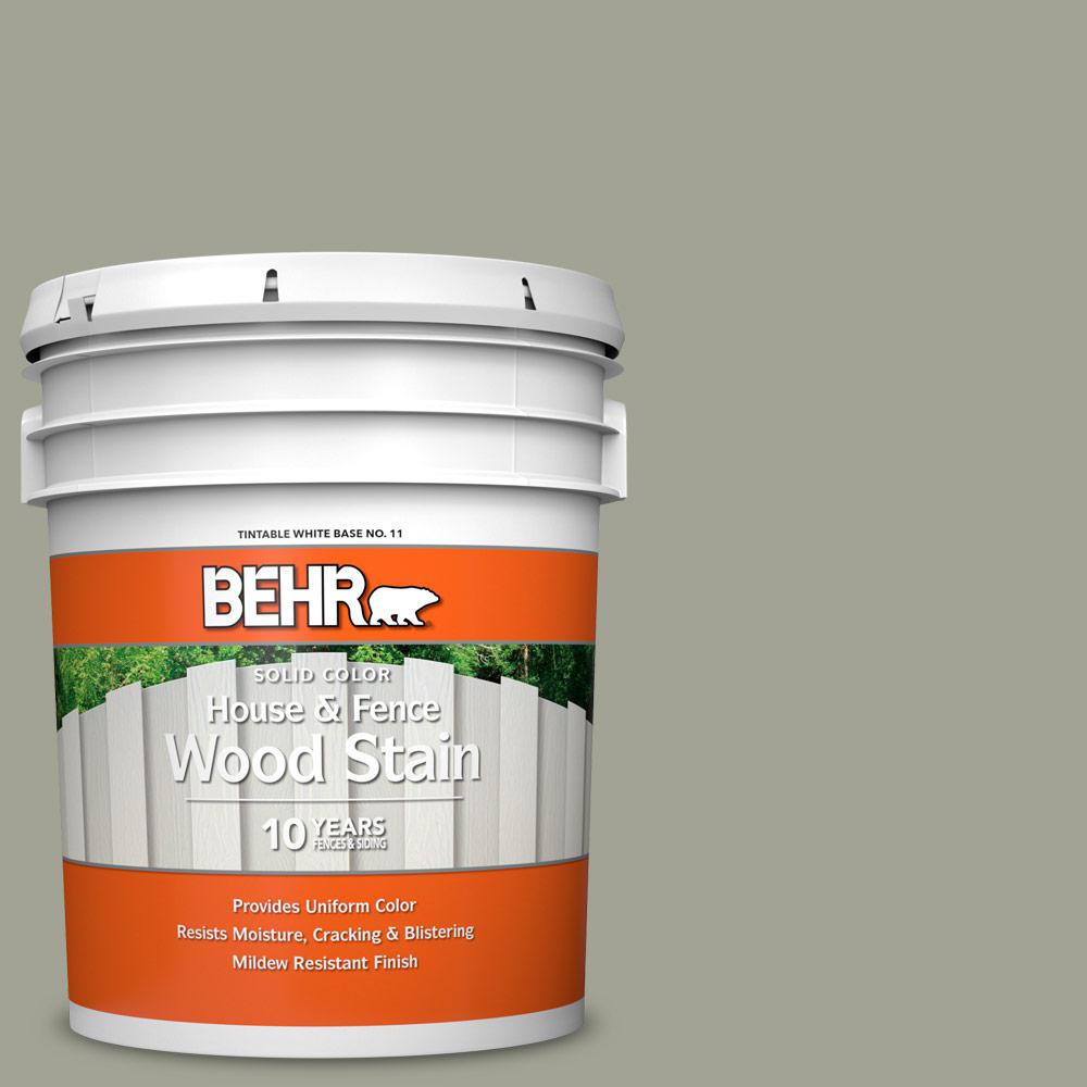 Behr Gal Hdc Nt Woodland Sage Solid House And Fence Exterior