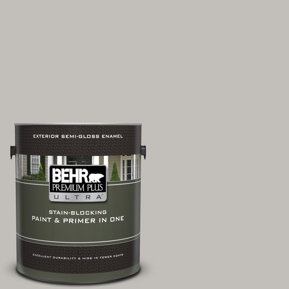 Behr Premium Plus Ultra Gal Ul Natural Gray Semi Gloss Enamel