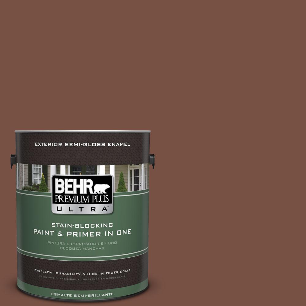 Behr Premium Plus Ultra Gal S Toasted Pecan Semi Gloss Enamel