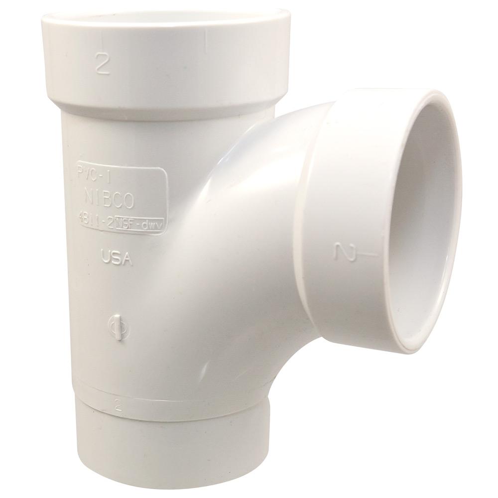 Nibco In Pvc Dwv All Hub Long Radius Combination Tee Wye Fitting