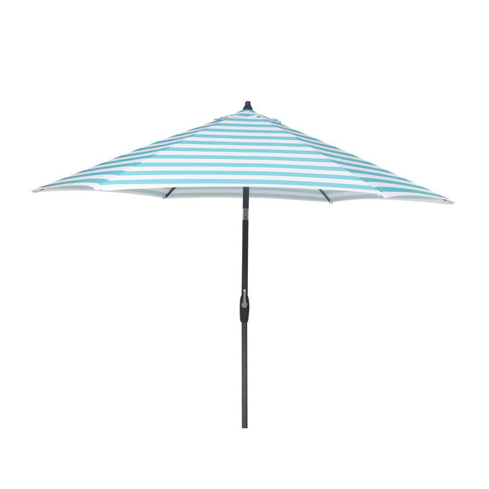 Hampton Bay 9 Ft Steel Crank And Tilt Patio Umbrella In Ruby Yjauc 171 Ruby The Home Depot