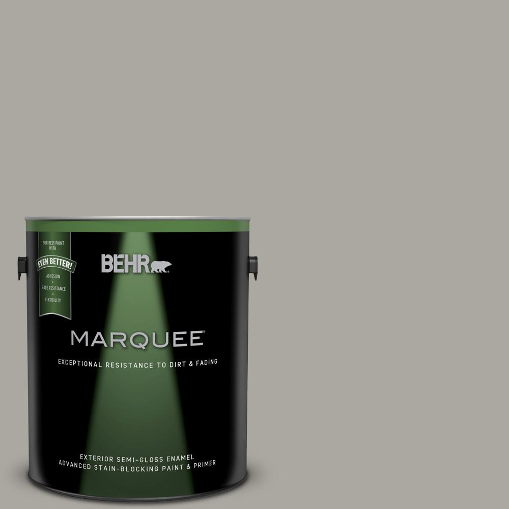 BEHR MARQUEE 1 Gal N360 3 Still Gray Semi Gloss Enamel Exterior Paint