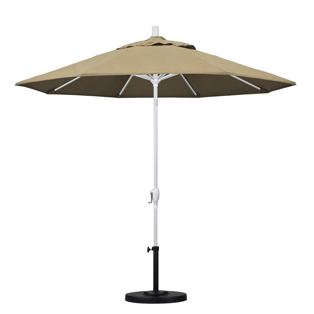 California Umbrella Ft White Aluminum Pole Market Aluminum Ribs Push