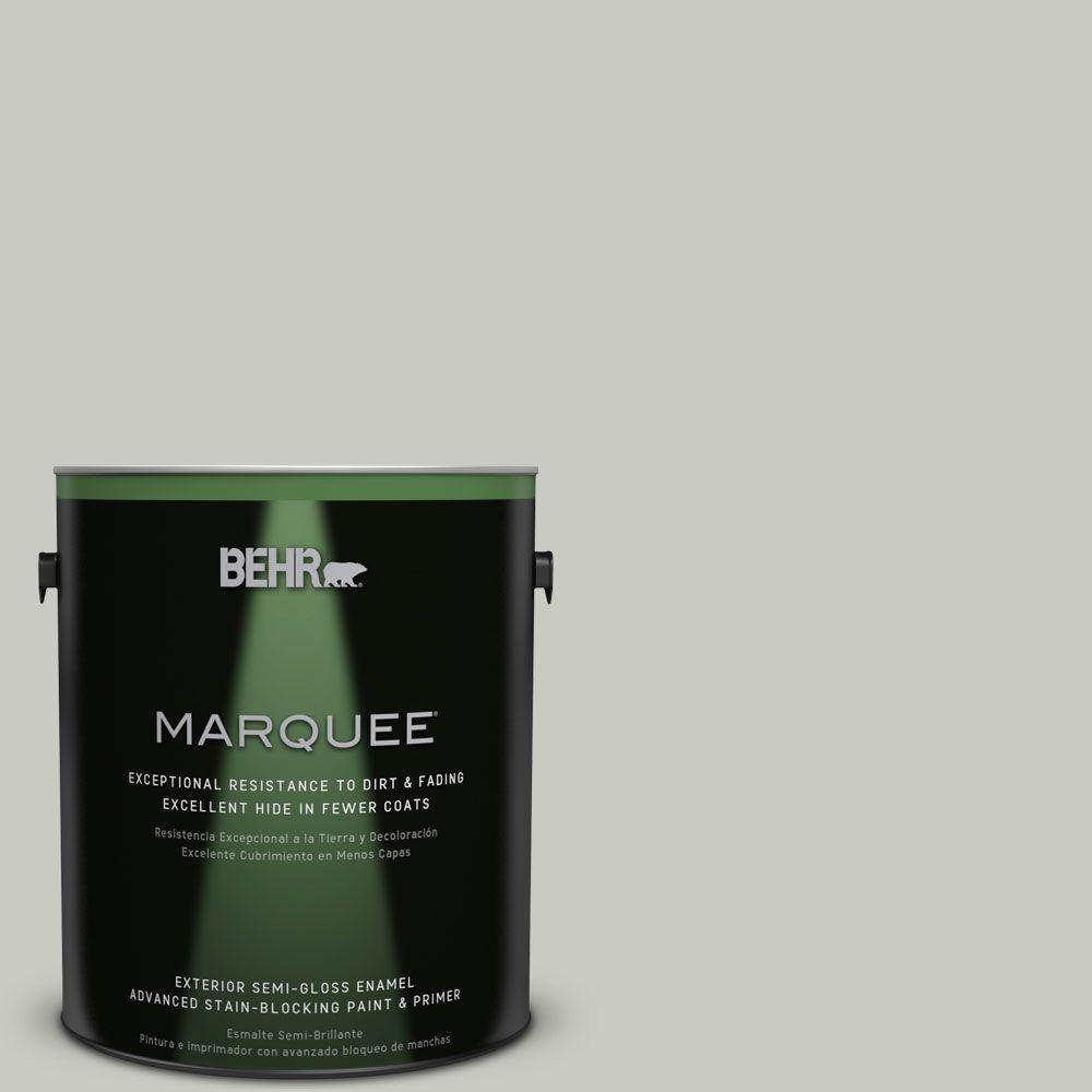 BEHR MARQUEE 5 Gal PPU18 12 Graceful Gray Semi Gloss Enamel Exterior