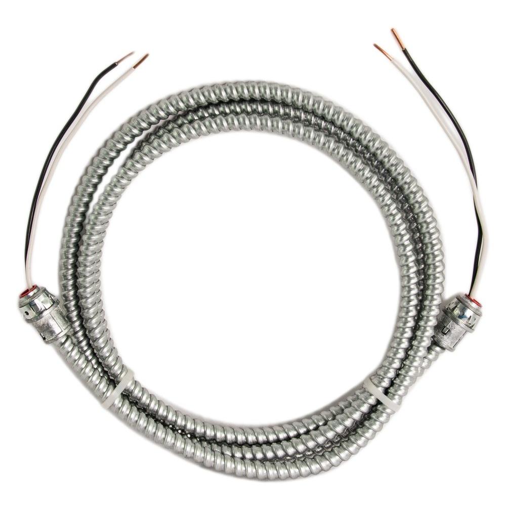 Southwire X Ft Solid Cu Bx Ac Duraclad Armored Steel Cable