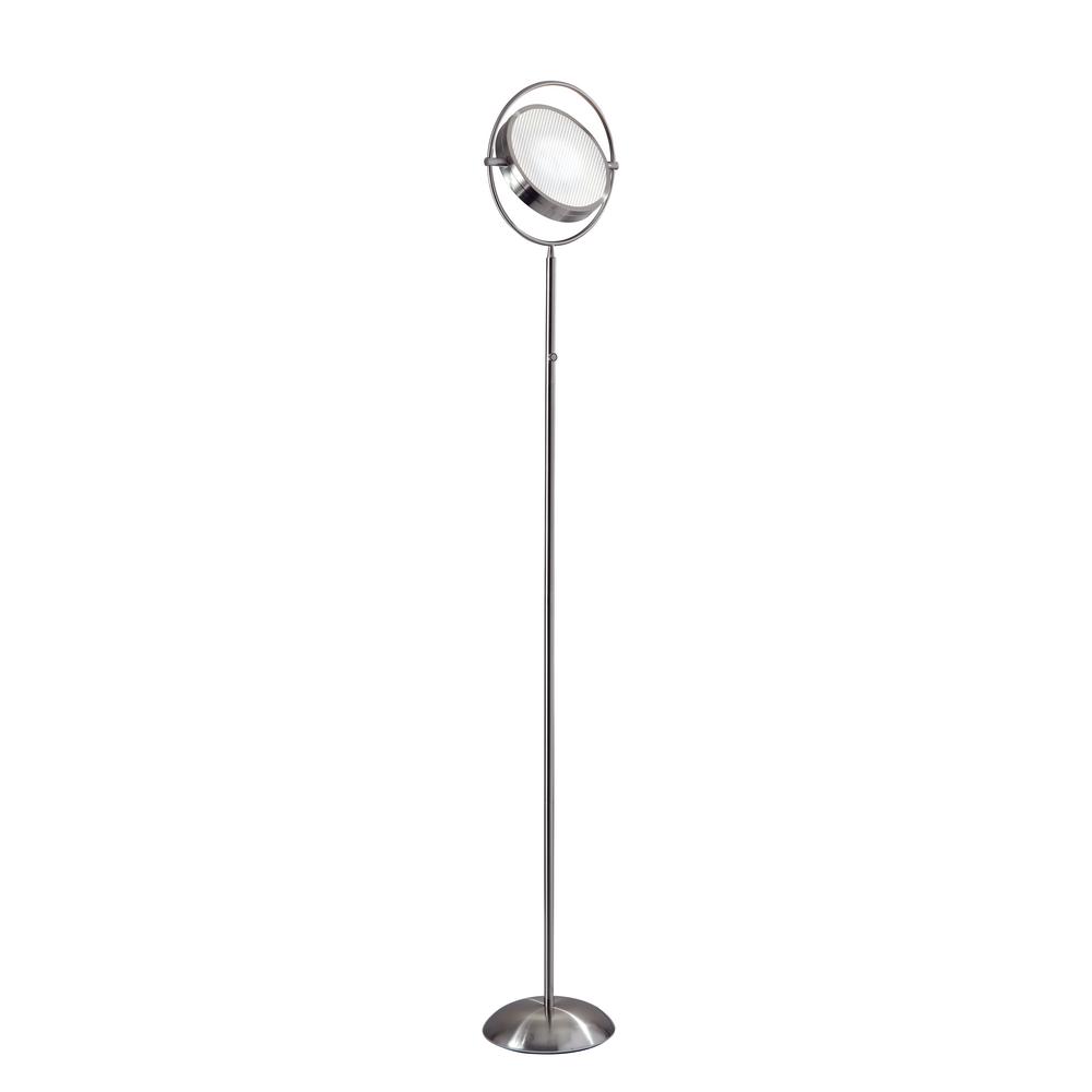 Hampton Bay Bolton In Brushed Nickel Torchiere Lamp With Ttl