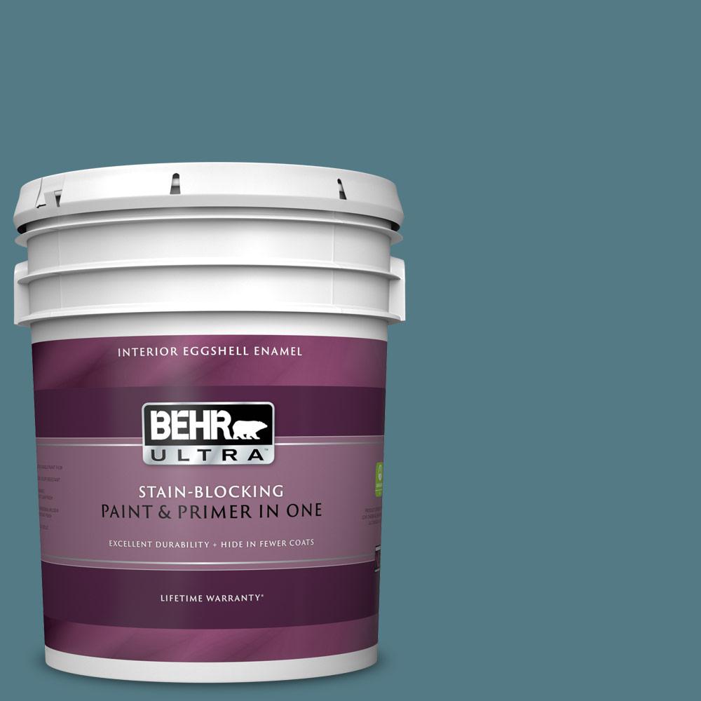 Behr Ultra Gal F Smokey Blue Eggshell Enamel Interior Paint