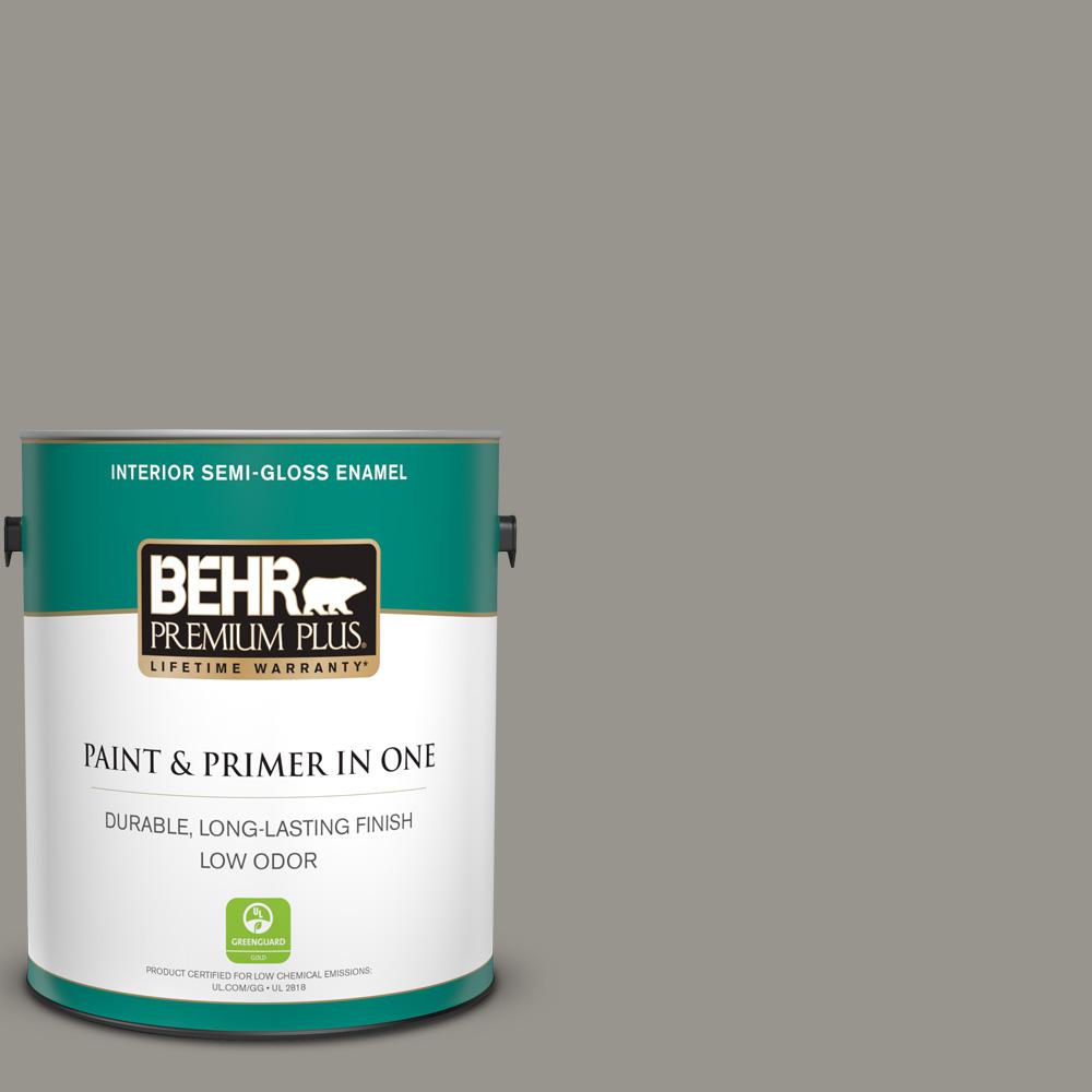 Behr Premium Plus Gal N Battleship Gray Semi Gloss Enamel Low