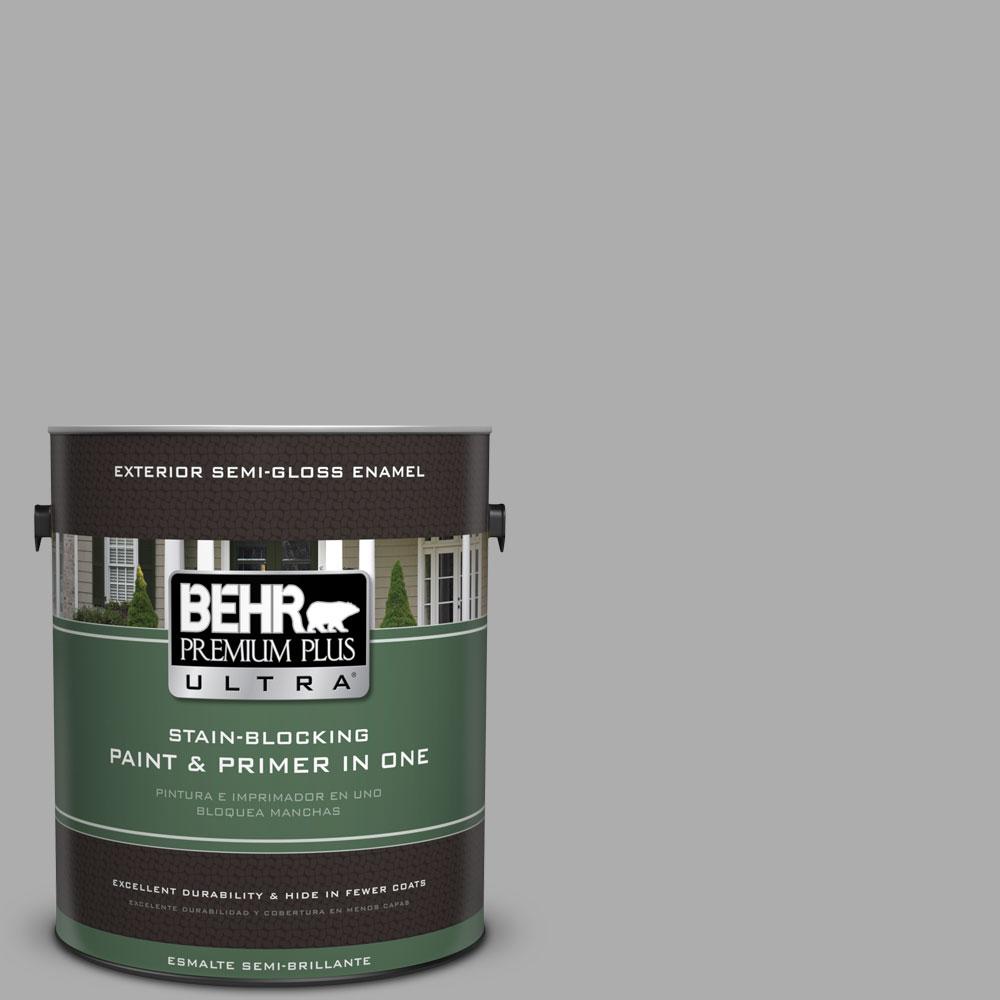 Behr Premium Plus Ultra Gal N Flannel Gray Semi Gloss Enamel