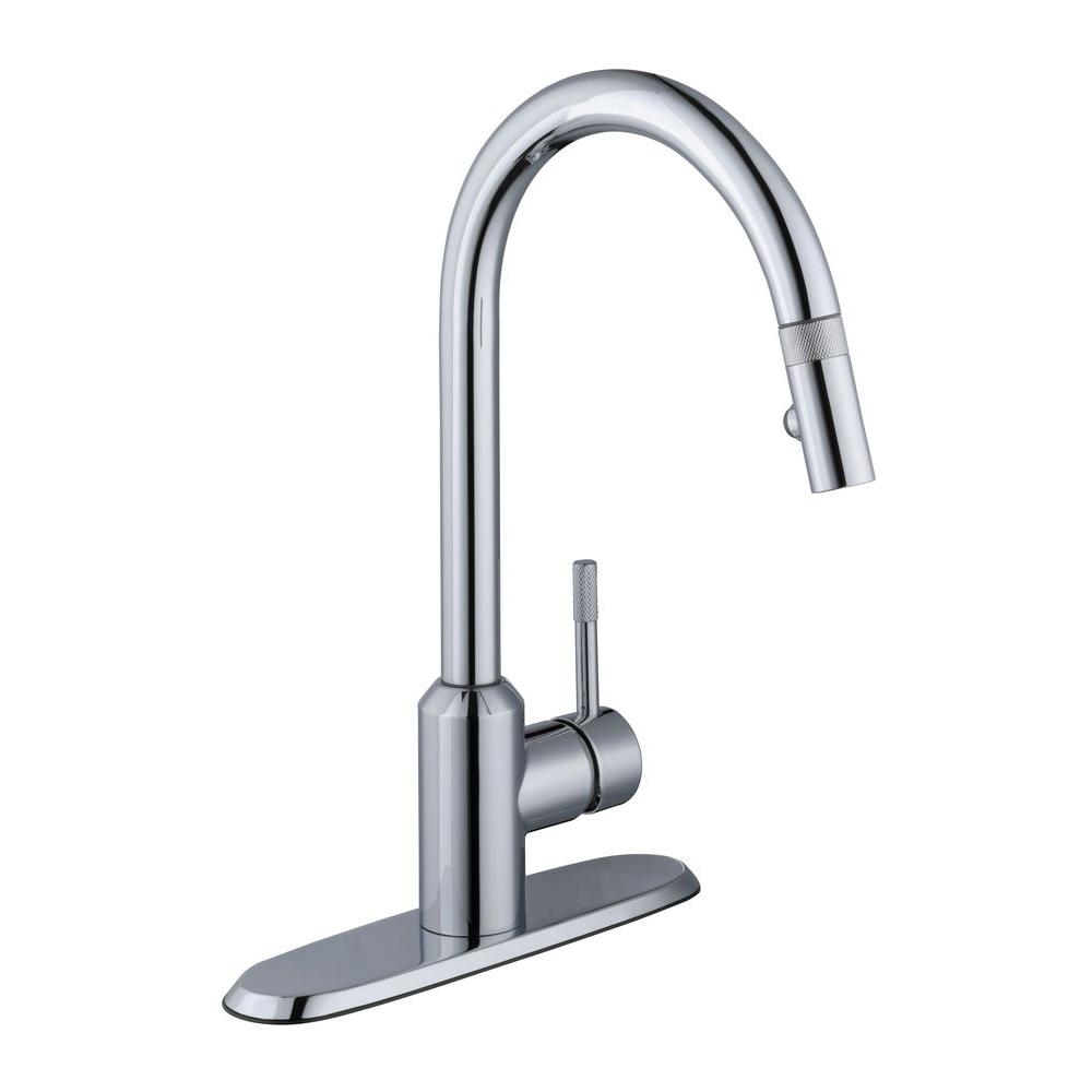 Glacier Bay Upson Single Handle Touchless Pull Down Kitchen Faucet