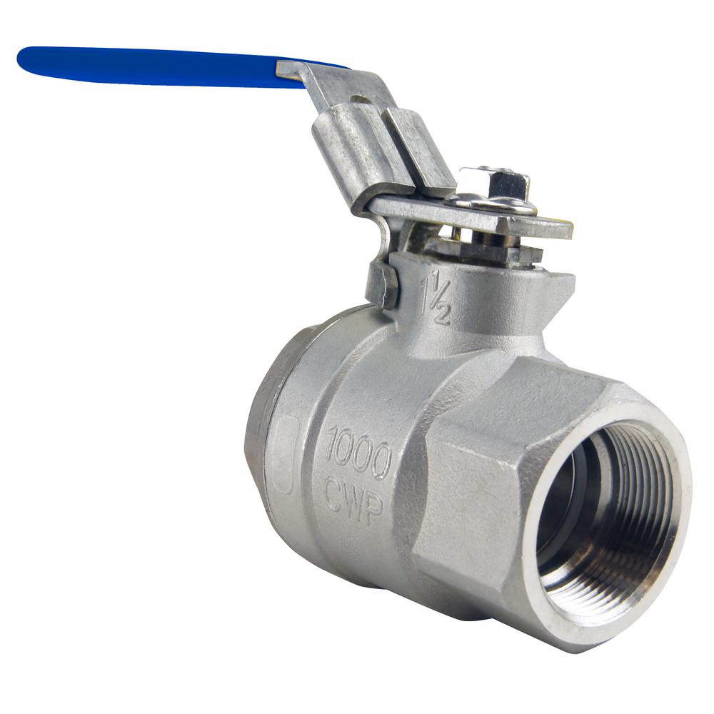 Apollo 1 1 2 In Stainless Steel FNPT X FNPT Full Port Ball Valve With