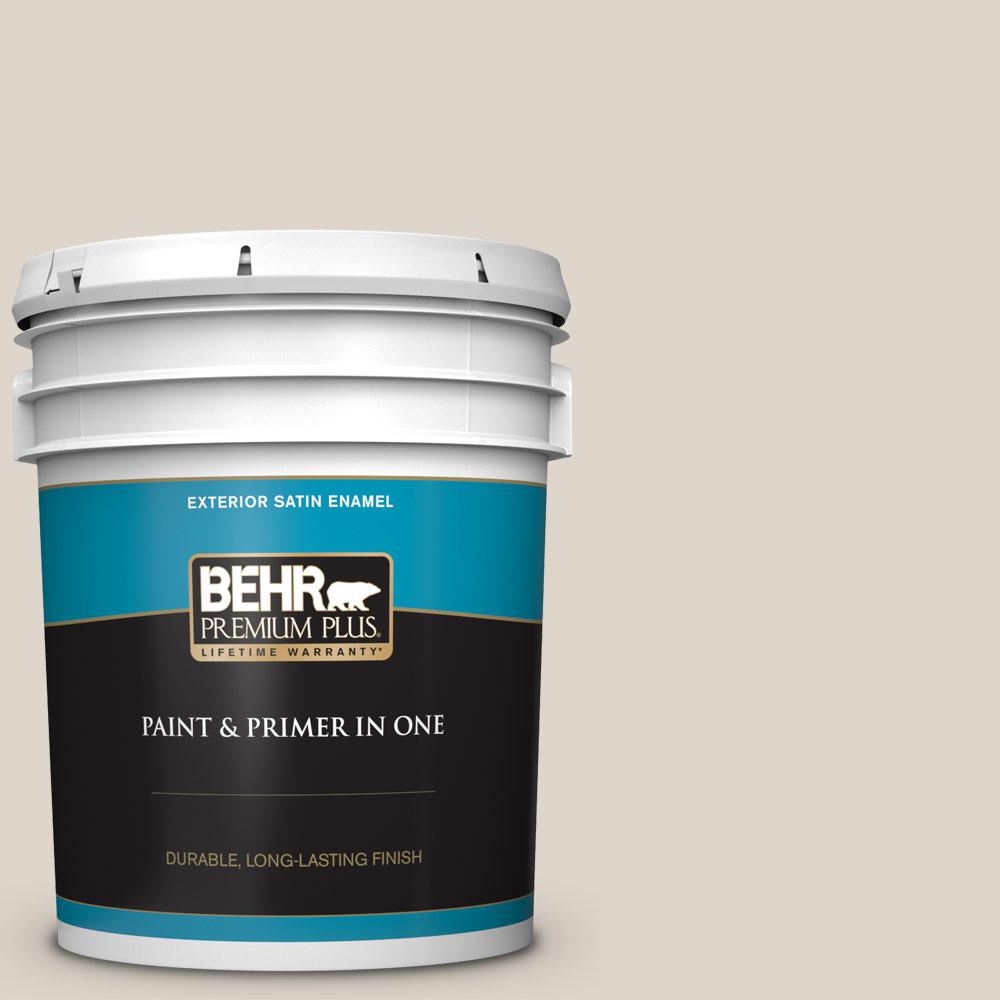 Behr Premium Plus Gal Or W Coconut Ice Satin Enamel Exterior Paint