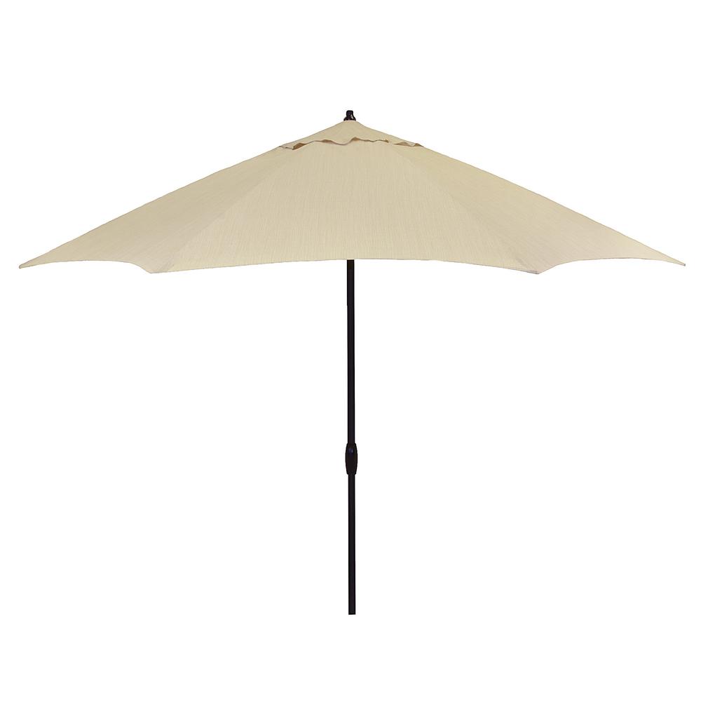 Plantation Patterns Ft Aluminum Market Patio Umbrella In Oatmeal