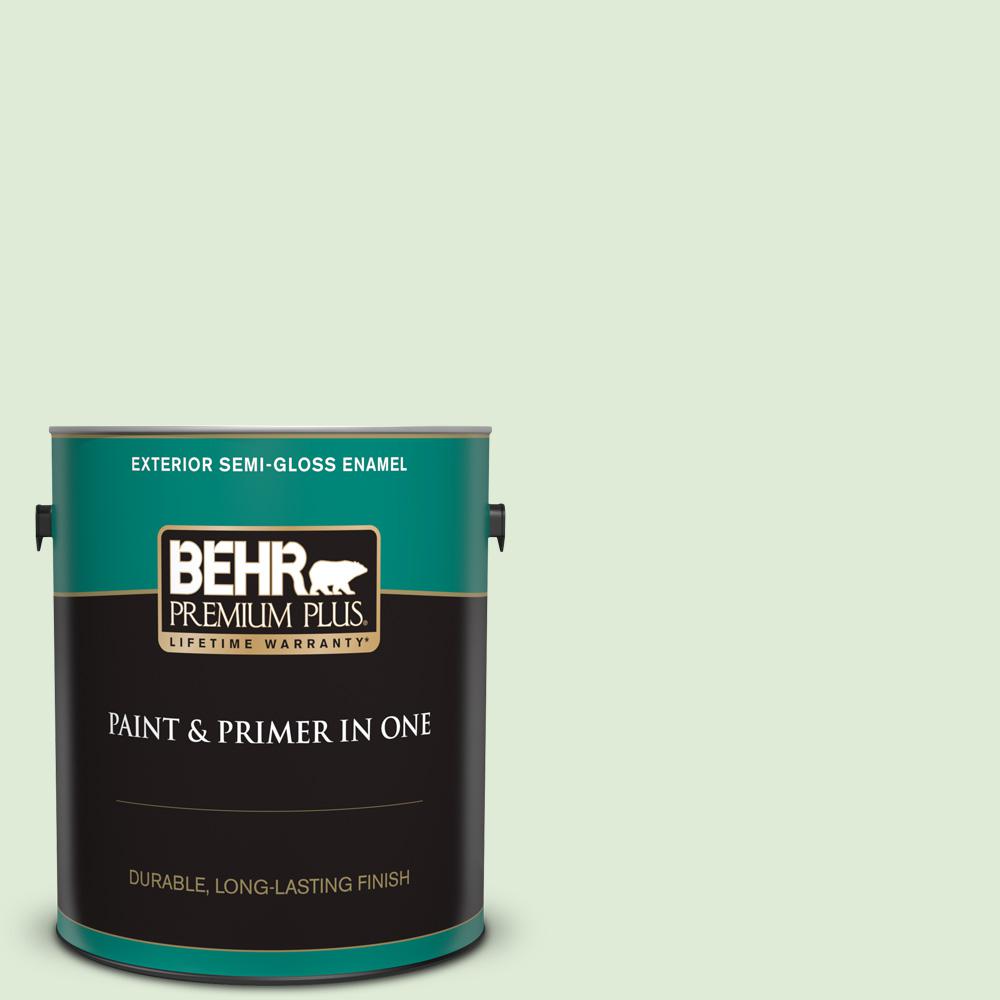 BEHR Premium Plus 1 Gal M390 2 Misty Meadow Semi Gloss Enamel