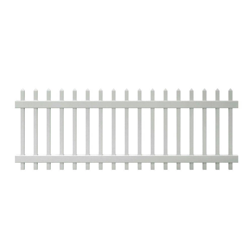 Veranda Anderson 6 Ft X 8 Ft White Vinyl Lattice Top Fence Panel 73040108 The Home Depot