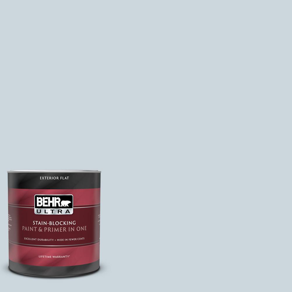 Behr Ultra Qt E Misty Surf Flat Exterior Paint And Primer In