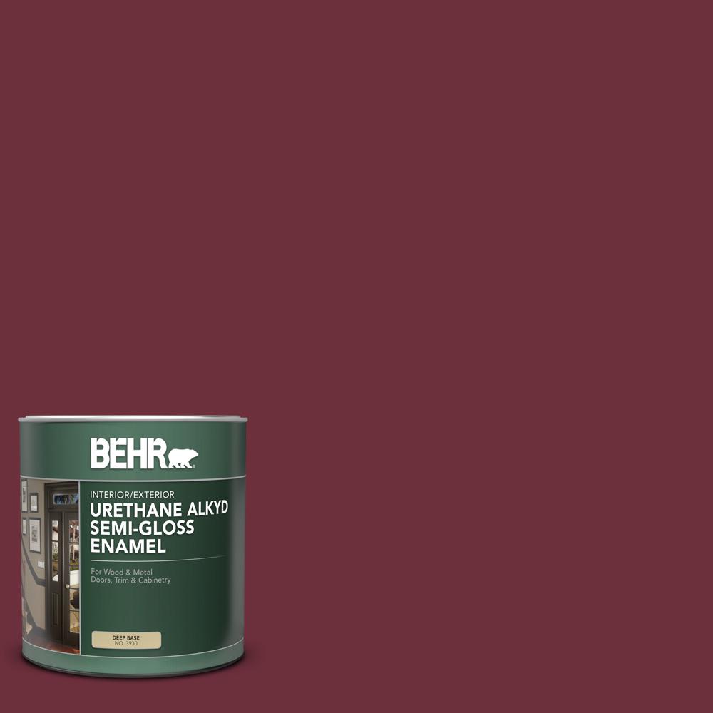 BEHR 1 Qt BXC 90 Wild Cranberry Semi Gloss Enamel Urethane Alkyd